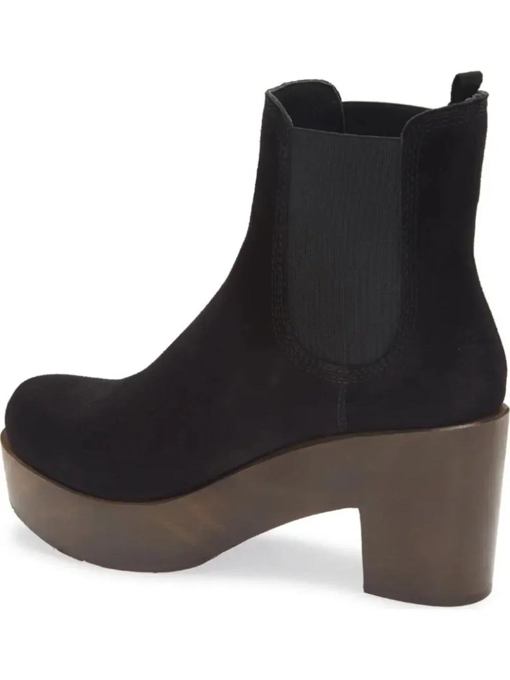 Pedro Garcia Dalmi Black Suede Platform Chelsea Boots Sz: IT 38.5/US 8.0-8.5